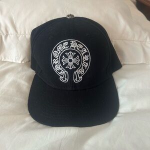 Chrome Hearts Black and White Logo Cap